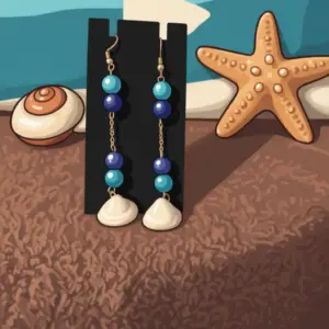 Boucles d'oreilles en pierres irrégulières