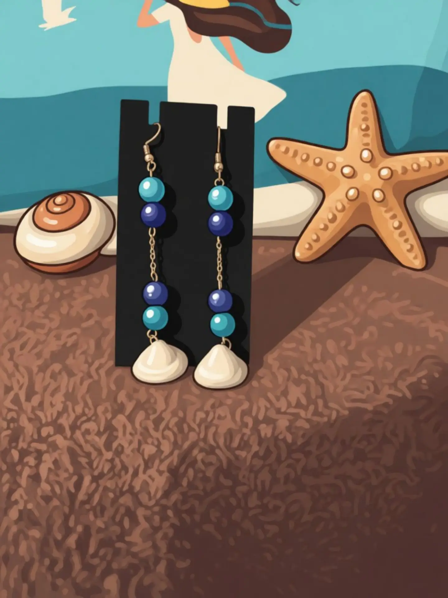 Boucles d'oreilles en pierres irrégulières