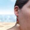 Boucles d'oreilles en pierres irrégulières