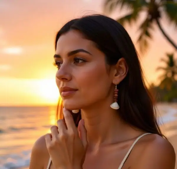 Boucles d'oreilles en pierres irrégulières