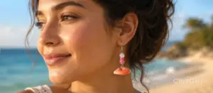 boucles d'oreilles artisanales en coquillage et perles naturelles, inspiré de l’océan et du style bohème. Création faite main idéale pour apporter une touche marine et naturelle.