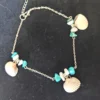 Bracelet de cheville en pierres naturelles irrégulières