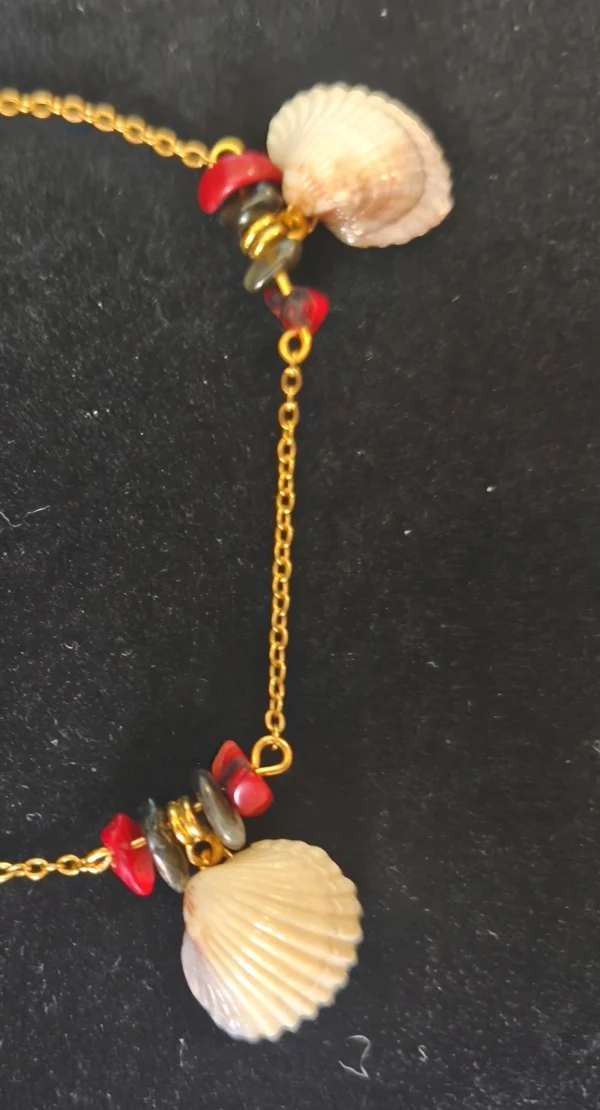 Bracelet de cheville en pierres naturelles irrégulières