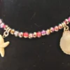 Bracelet de cheville bohème perles rose