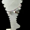 Bracelet de cheville bohème perles rose