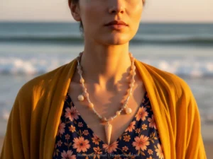 Collier Turritelle avec quartz lavande et perles